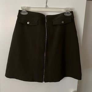 NWT Francesca’s Olive Zipper Mini